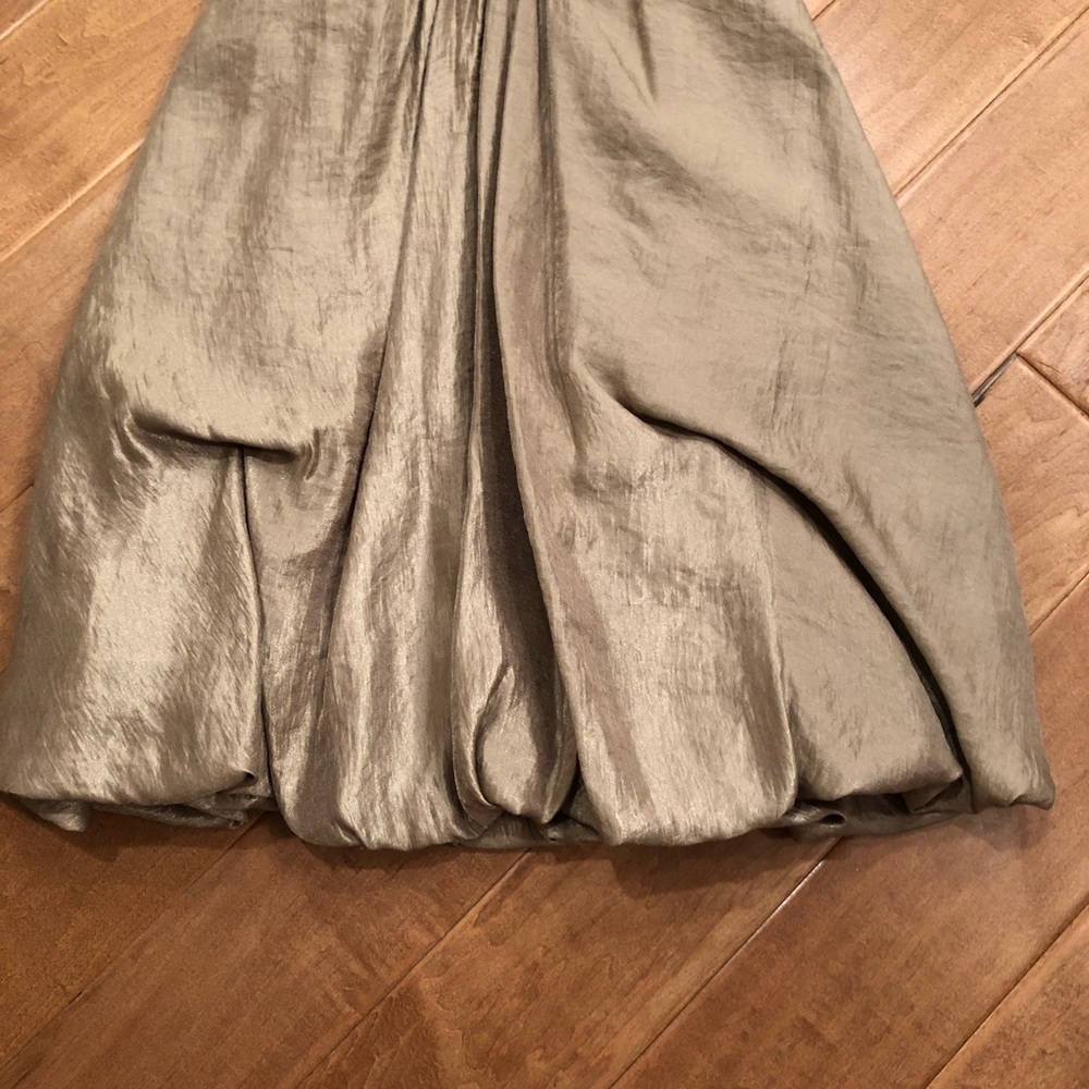 BCBG Maxazria Women’s Gold Mini Evening Dress Size 4 - Picture 4 of 8